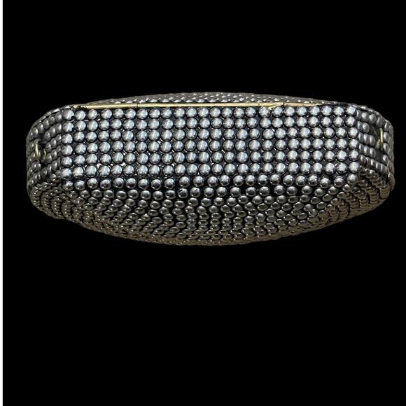 Ramla The Rockstar Handmade Silver and Black Studded Mosaic Bag NEW - Picture 6 of 11